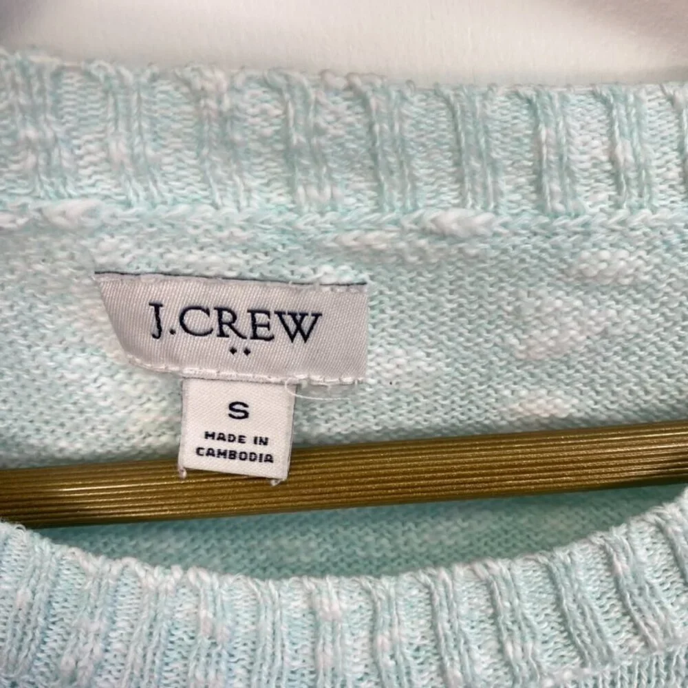 J. Crew Light Blue Knit Crew Neck Sweater